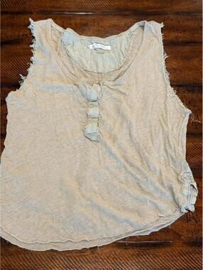 Free People We the Free Light Green Sleeveless Tank - Size Medium